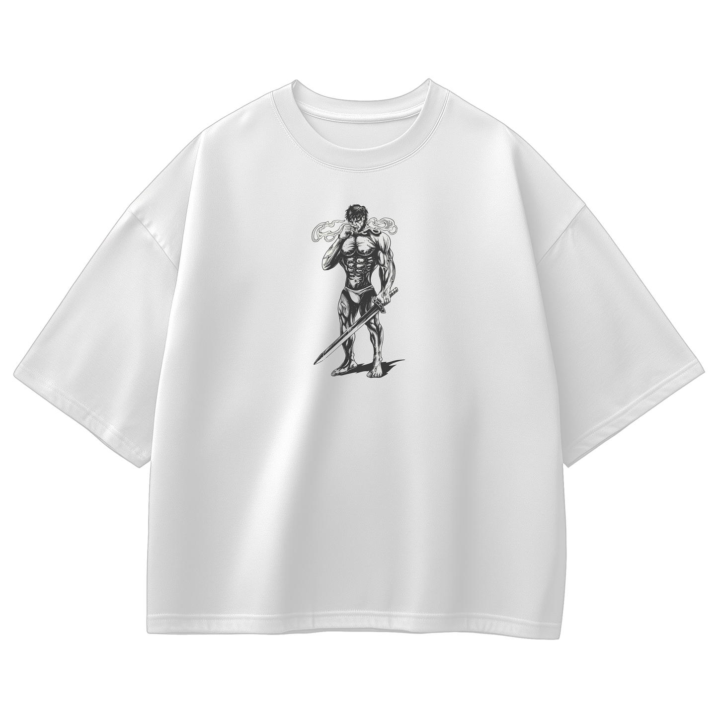 THE TITAN'S RESPITE OVERSIZED WHITE T-SHIRT