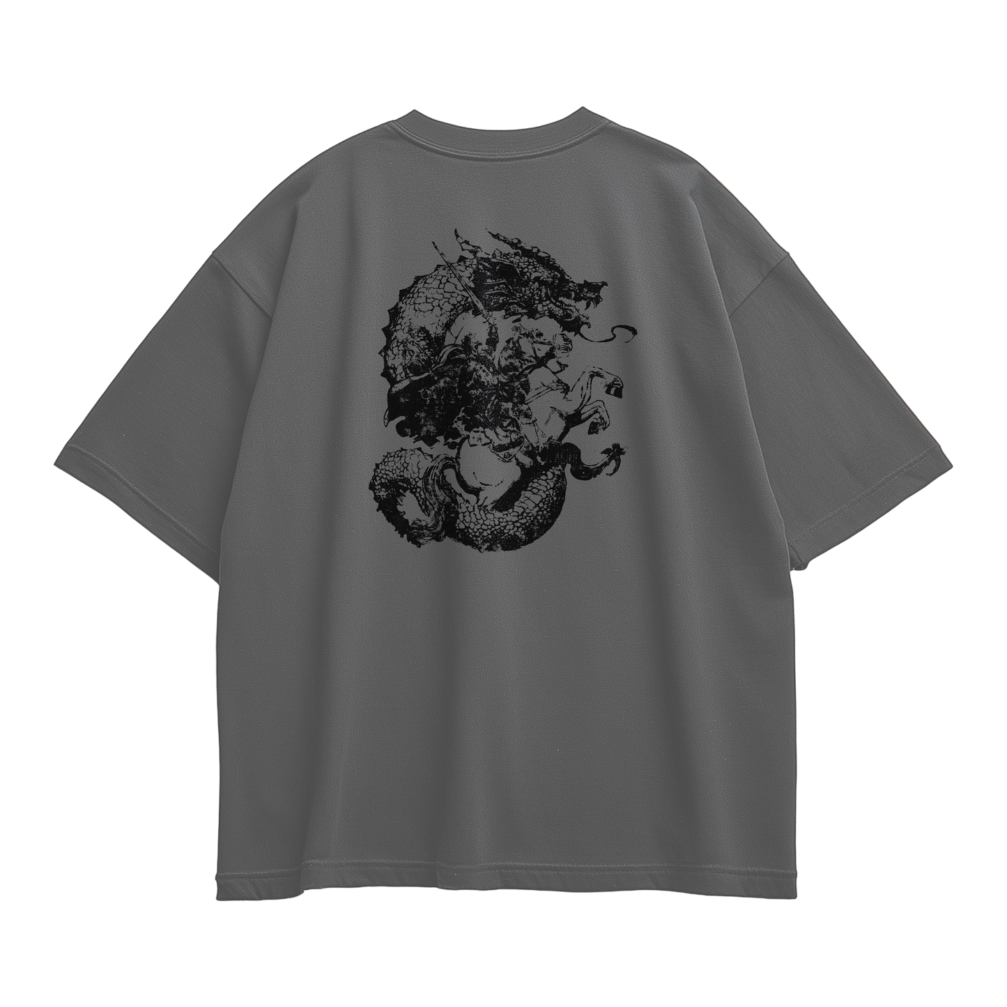 CONQUEST OF THE DRAGON OVERSIZED GREY T-SHIRT