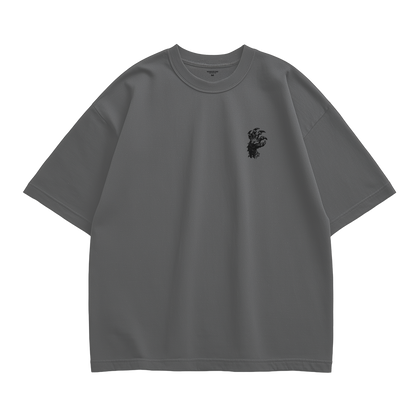 CONQUEST OF THE DRAGON OVERSIZED GREY T-SHIRT