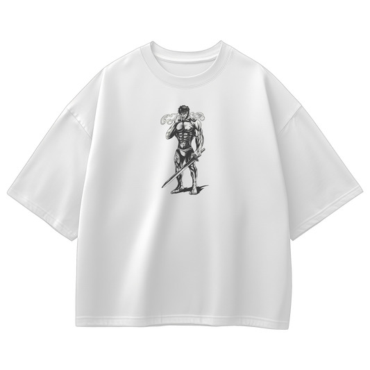 THE TITAN'S RESPITE OVERSIZED WHITE T-SHIRT