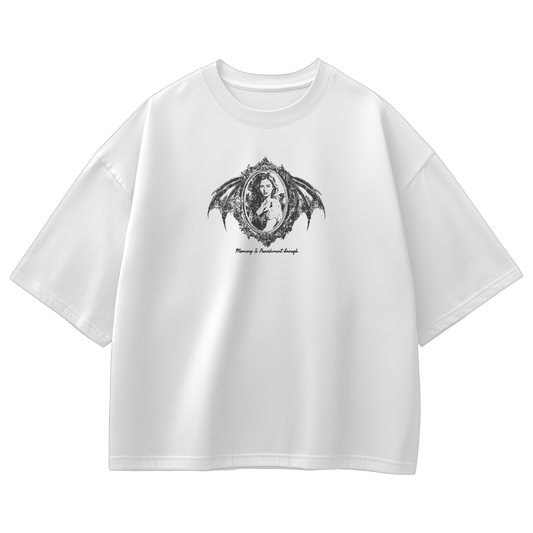 MEMORY AS PUNISHMENT OVERSIZED WHITE T-SHIRT