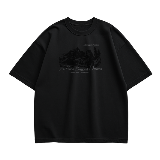A PLACE BEYOND DREAMS OVERSIZED BLACK T-SHIRT