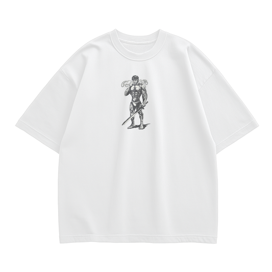 THE TITAN'S RESPITE OVERSIZED WHITE T-SHIRT