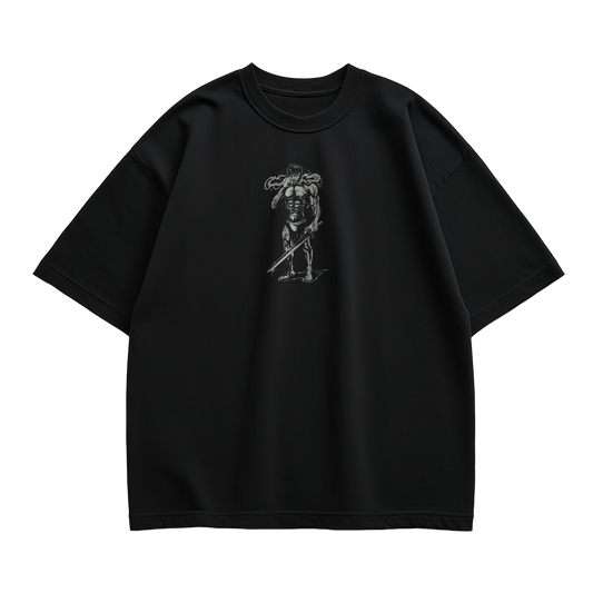 THE TITAN'S RESPITE OVERSIZED BLACK T-SHIRT