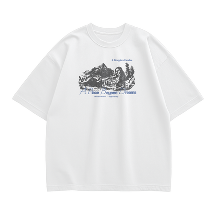 A PLACE BEYOND DREAMS OVERSIZED WHITE T-SHIRT