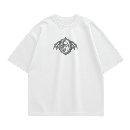 MEMORY AS PUNISHMENT OVERSIZED WHITE T-SHIRT